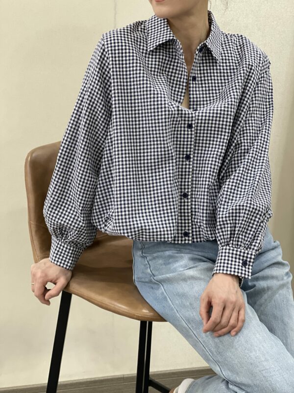 <span class="new">BERRIA/NEW</span> Camisa a cuadros azul marino Dorothy