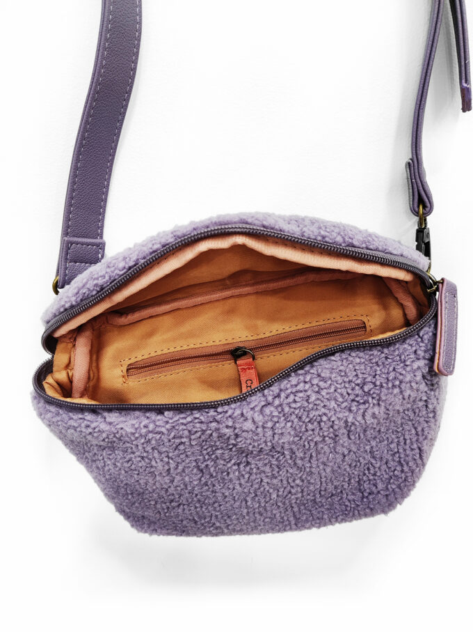 Rriñonera lila borreguillo lamb