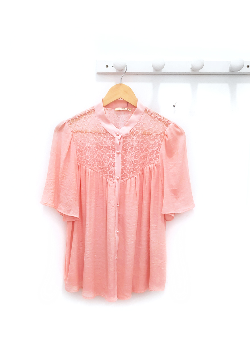 Blusa rosa palo lisa