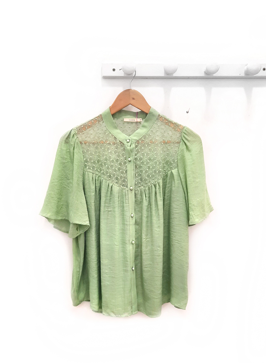 Blusa verde Lisa calada