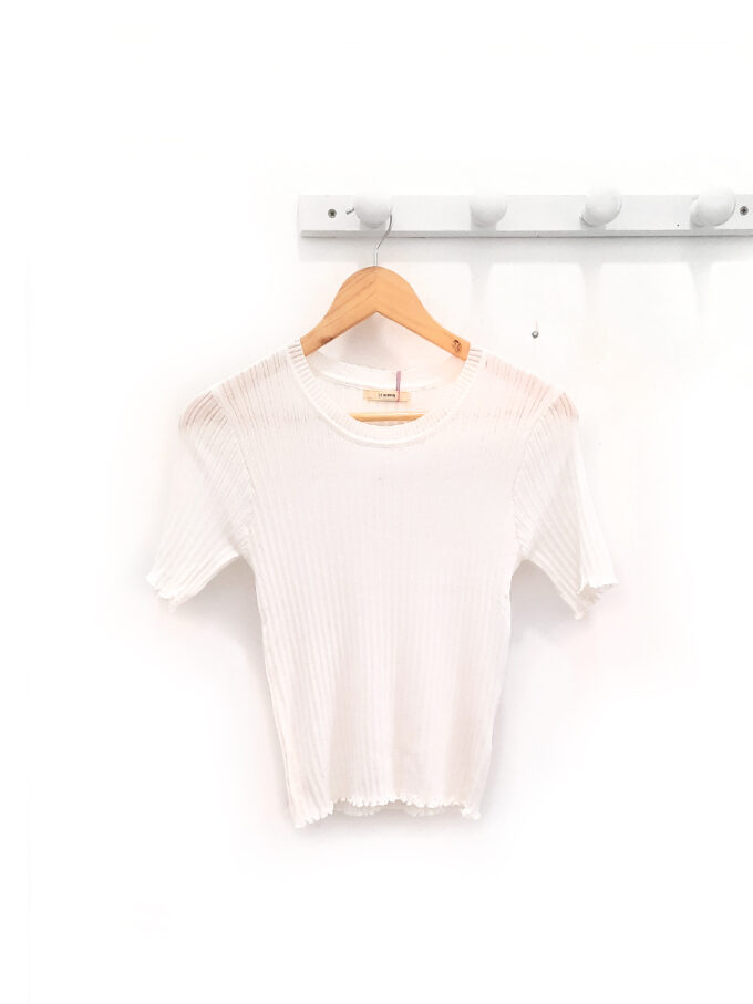 camiseta blanca de punto Molly