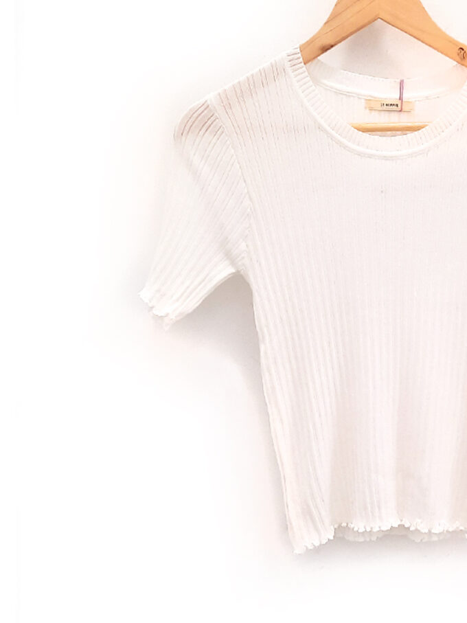 camiseta blanca de punto Molly