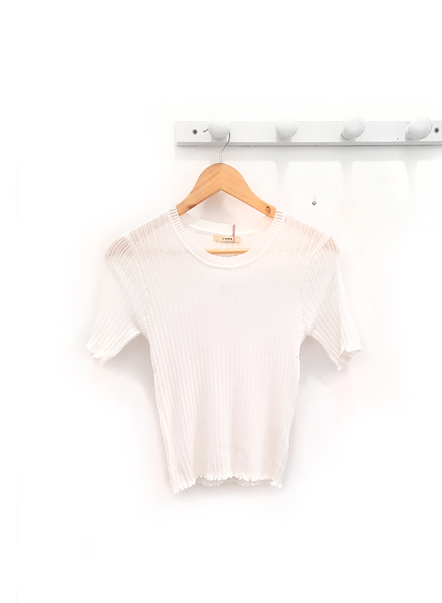 camiseta blanca de punto Molly