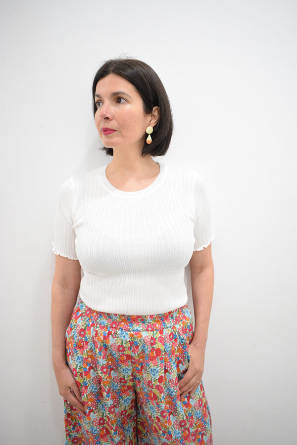 Camiseta blanca punto canale Molly