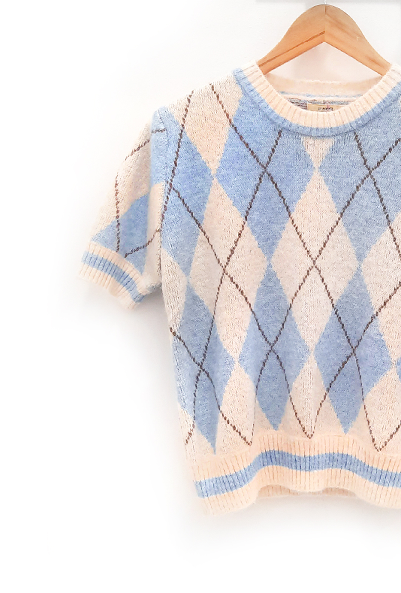 <span class="new">BERRIA/NEW</span> Camiseta de rombos azul Ekain 3 Camiseta de rombos azul Ekain