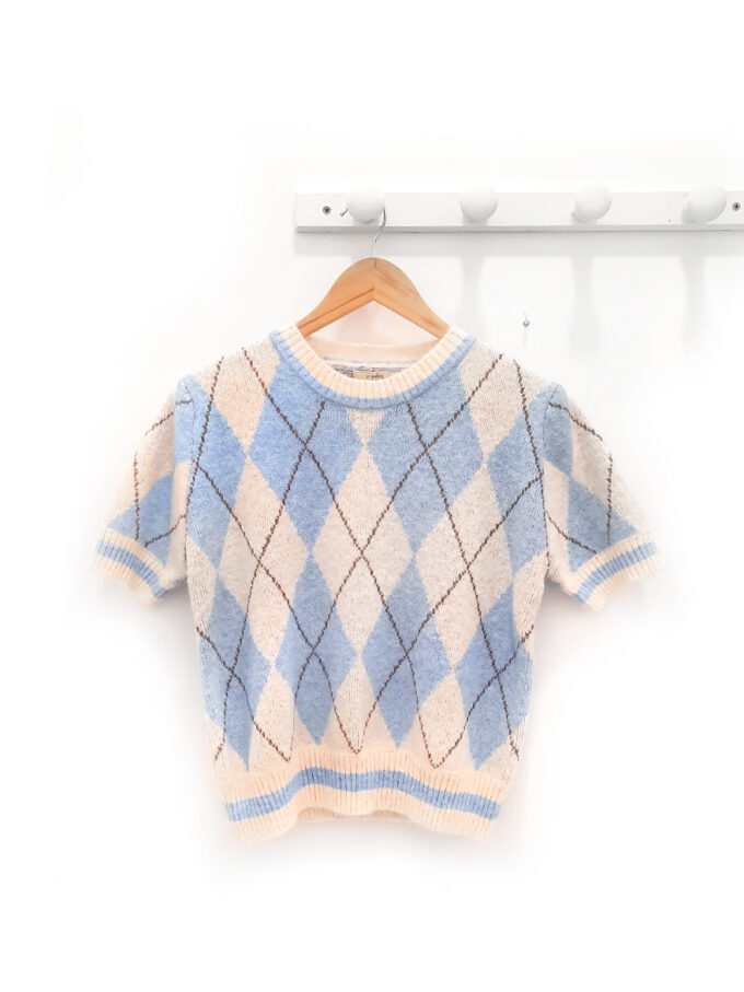 Inicio 3 Camiseta de rombos azul Ekain