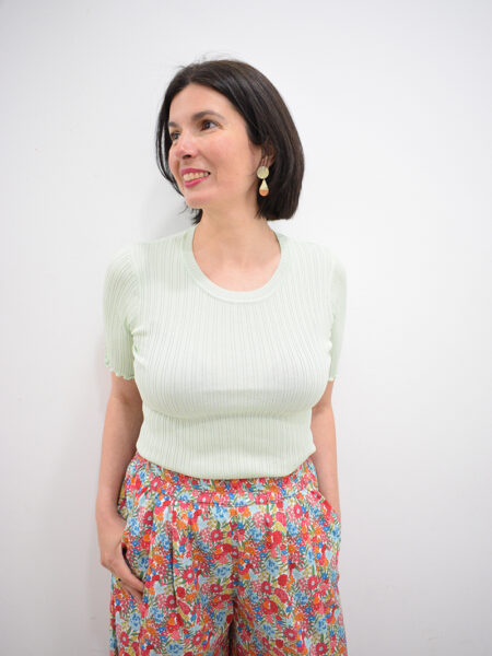 Camiseta verde punto canale Molly