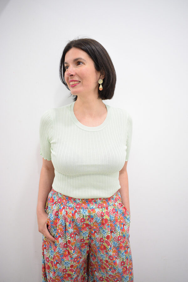 Camiseta verde punto canale Molly