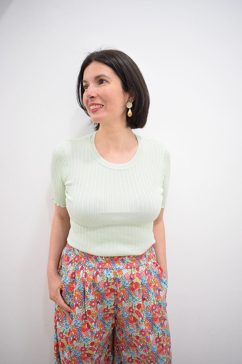 Camiseta verde punto canale Molly