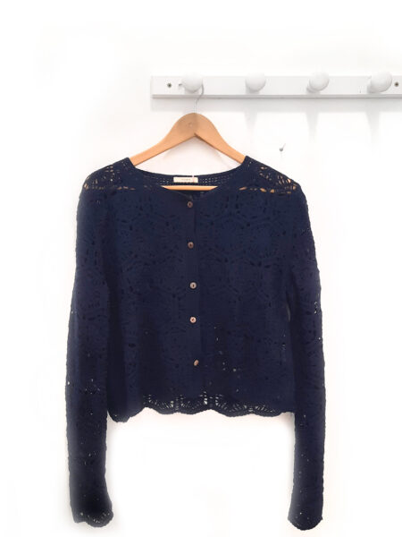 Chaqueta calada azul marino Naiala