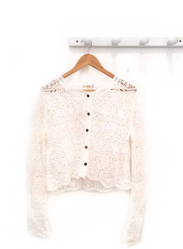 Chaqueta calada blanca Naiala