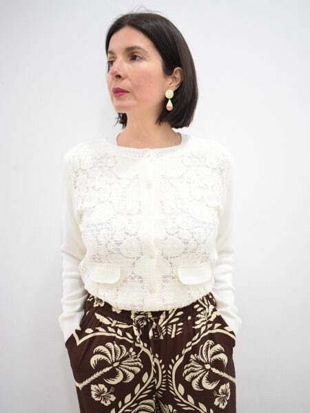 Chaqueta calada cruda Sara