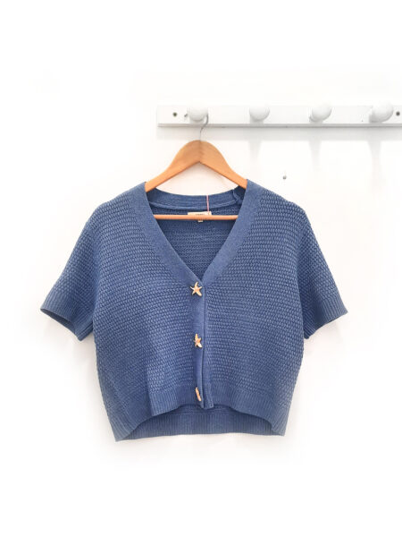 Chaqueta de punto azul Marina