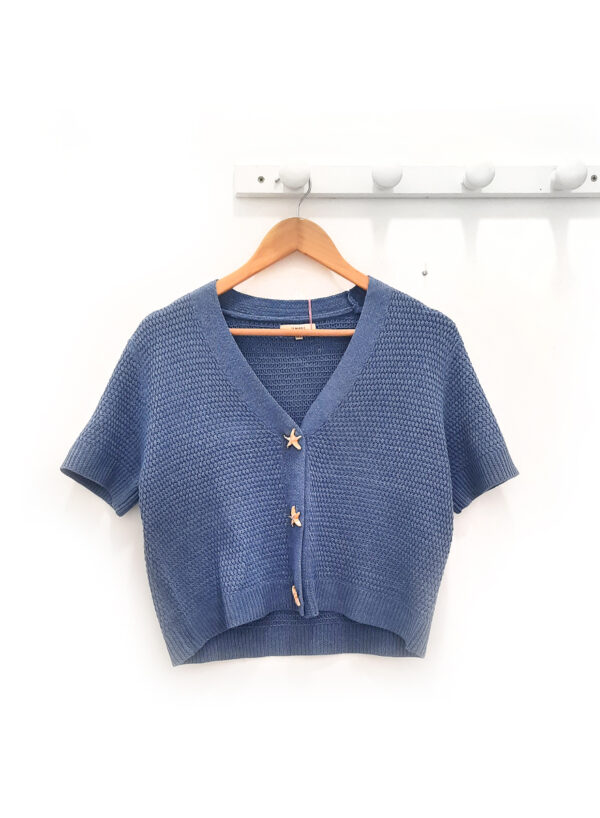 Chaqueta de punto azul Marina