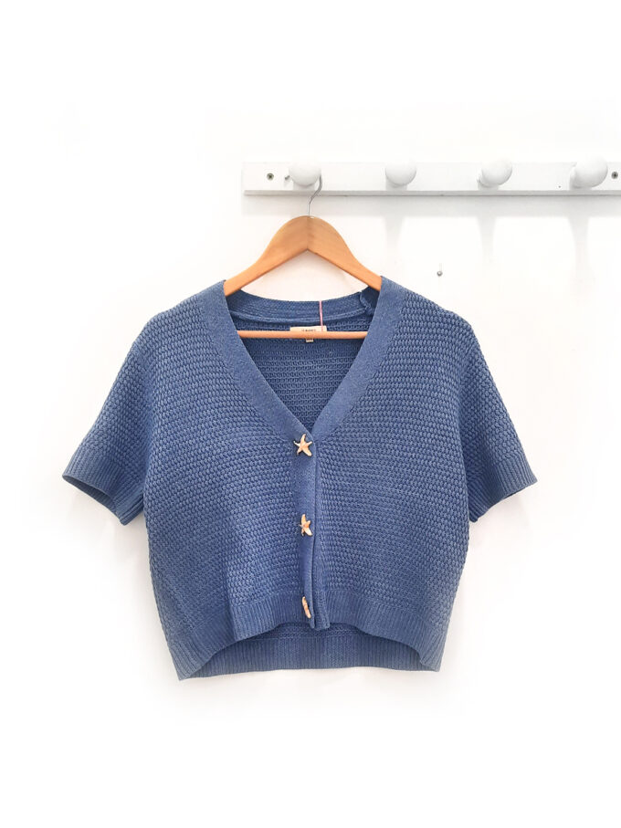 Chaqueta de punto azul Marina