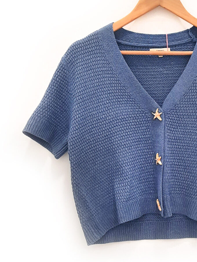 Chaqueta de punto azul Marina