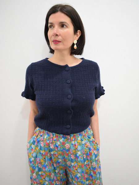 Chaqueta de punto azul marino Natacha