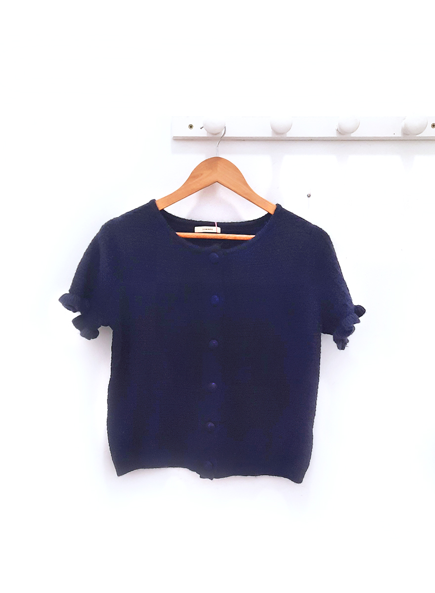 Chaqueta de punto azul marino Natacha