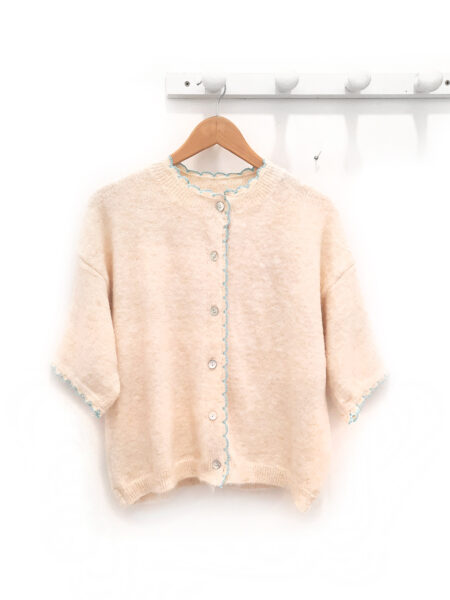 Chaqueta beige y azul Ter