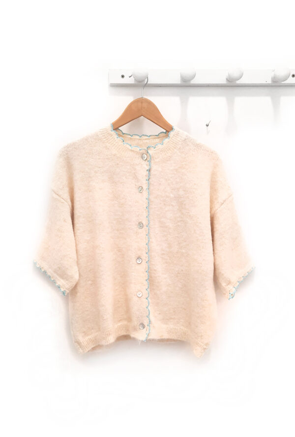 Chaqueta beige y azul Ter