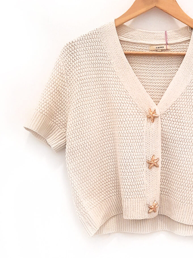 Chaqueta de punto cruda Marina