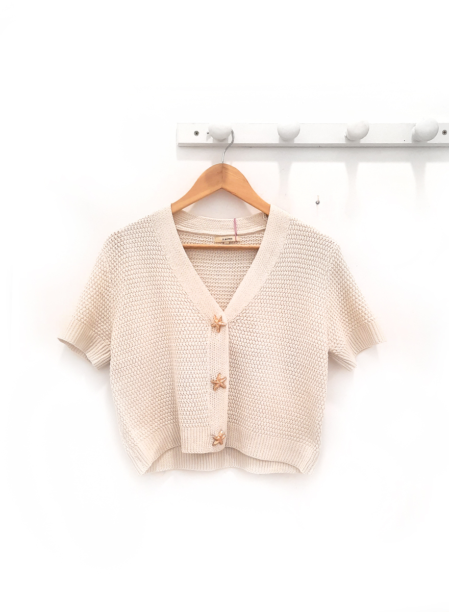 Chaqueta de punto cruda Marina