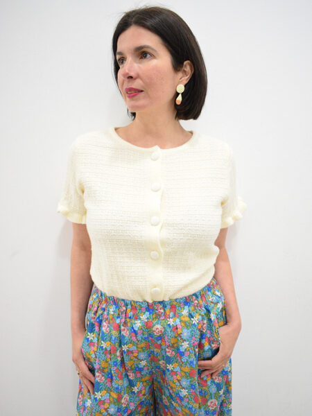 Chaqueta de punto cruda Natacha