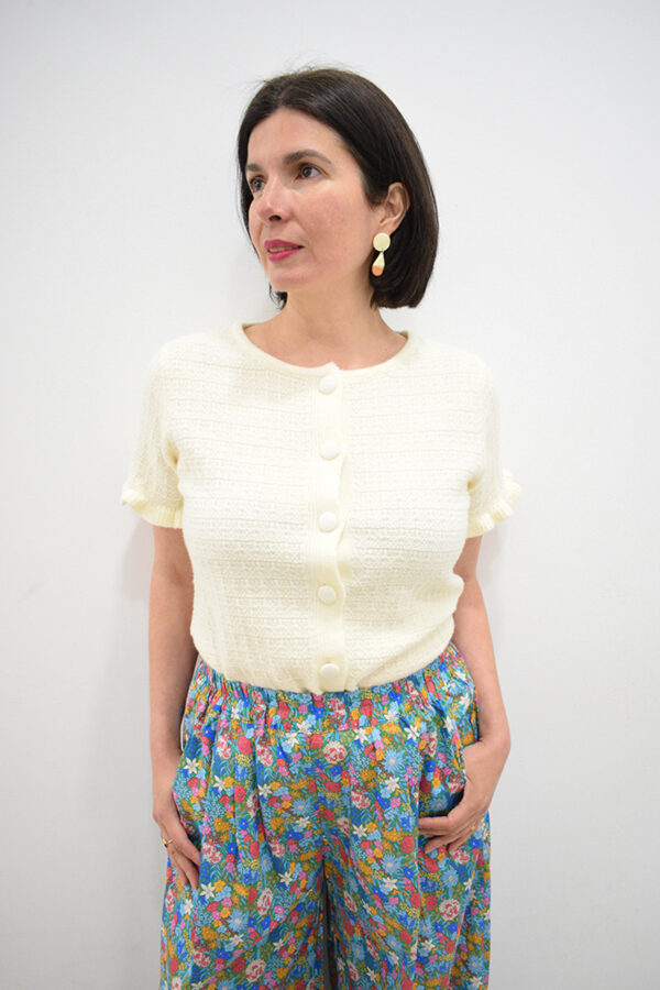 Chaqueta de punto cruda Natacha