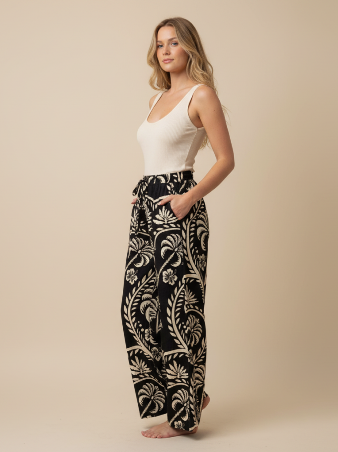 Pantalon pata ancha negro Seiji