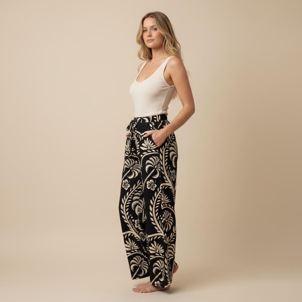 Pantalon pata ancha negro Seiji