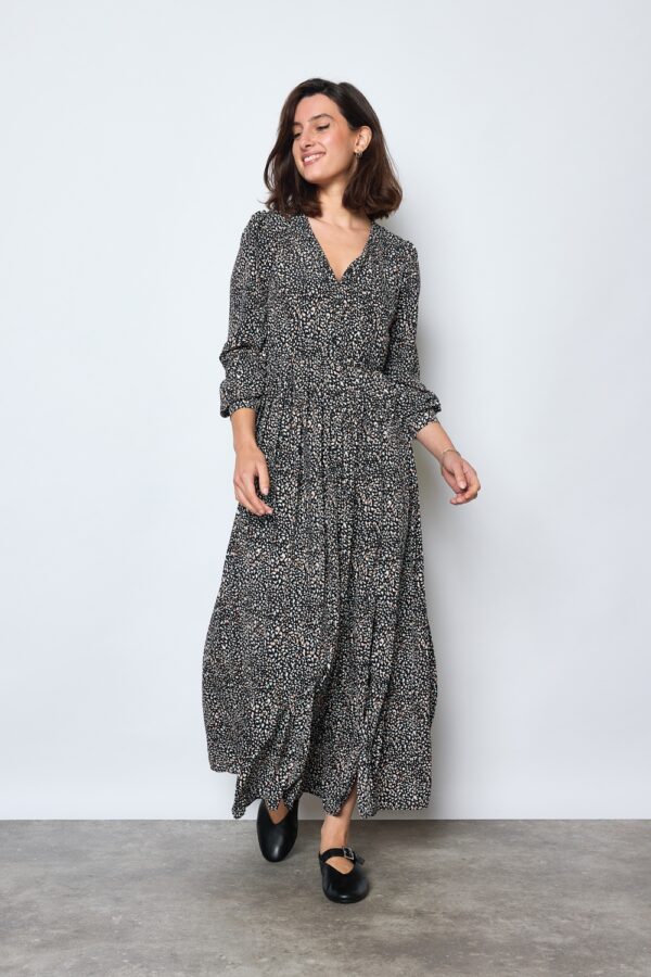 Vestido negro Gaspard manga larga