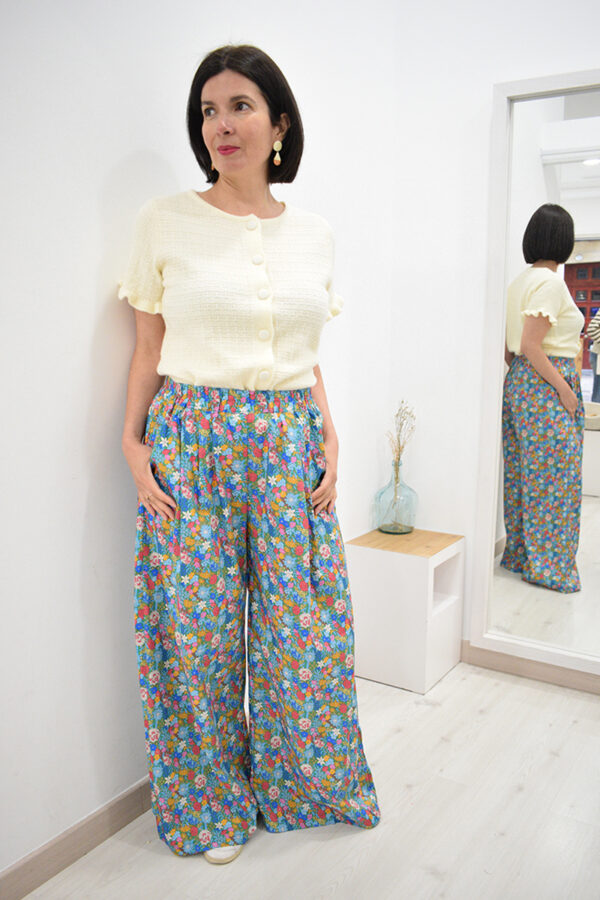 Pantalon pata ancha Masao azul