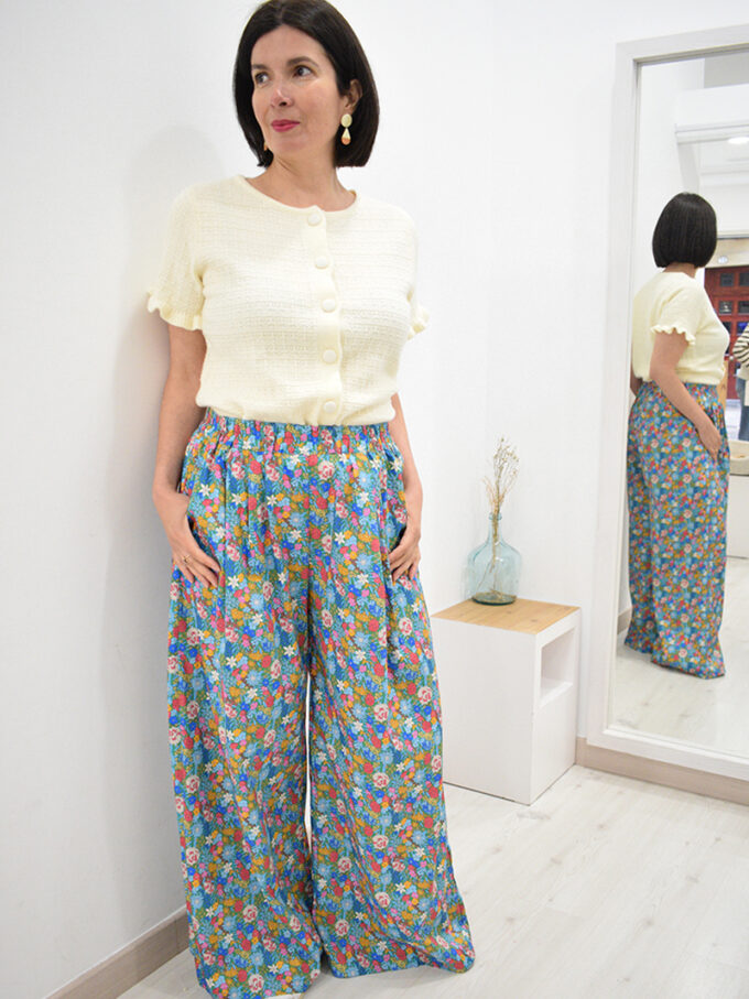 Pantalon pata ancha Masao azul