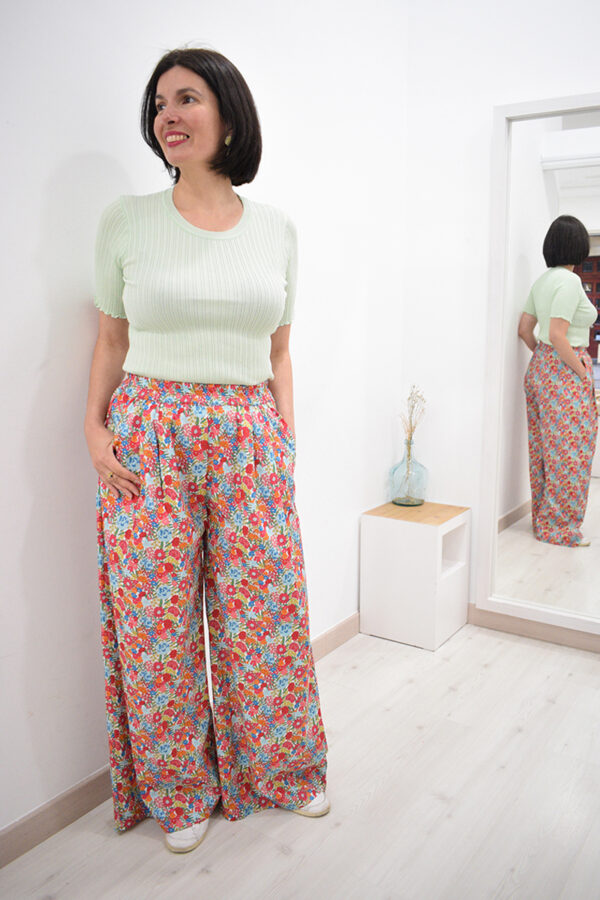 Pantalon pata ancha Masao rojo