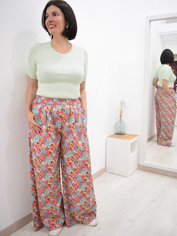 Pantalon pata ancha Masao rojo