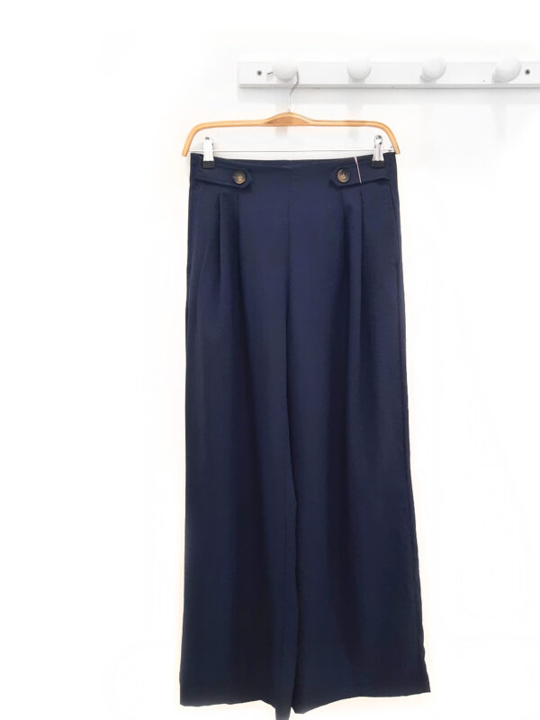 Pantalon pata ancha azul marino Yves