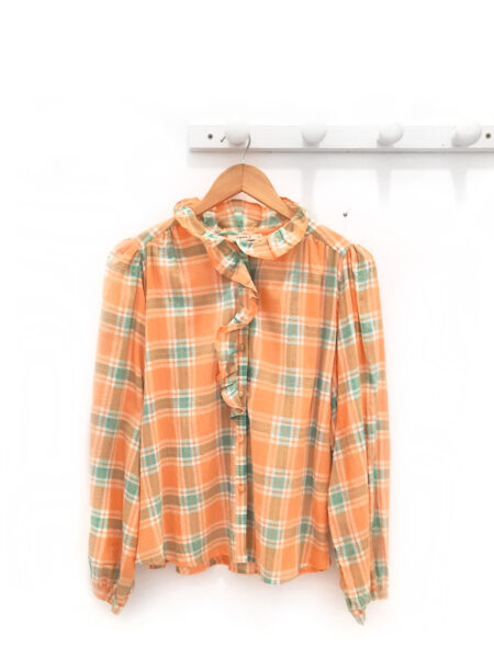 Blusa naranja Mavis chorreras