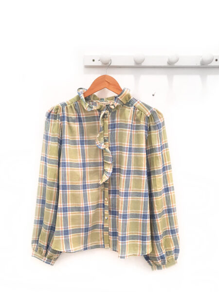 Blusa verde Mavis chorreras