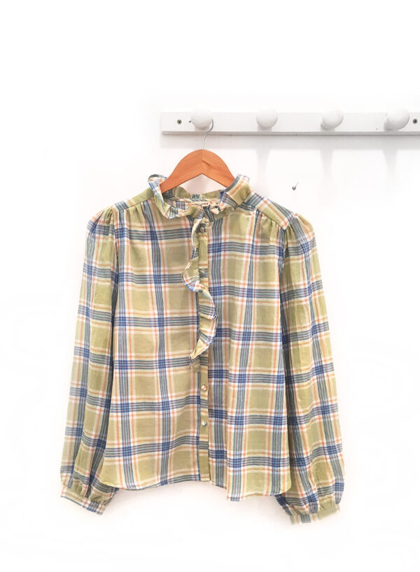 Blusa verde Mavis chorreras