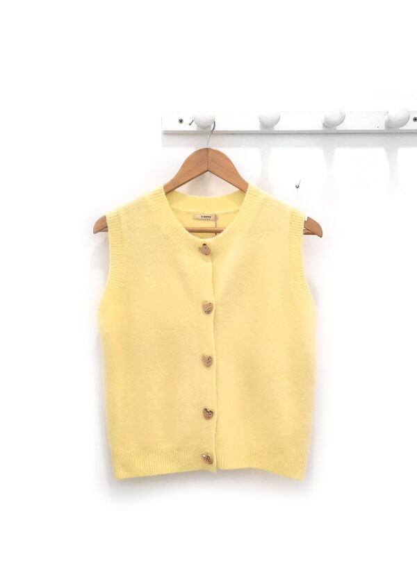 Chaleco amarillo Mael botones dorados