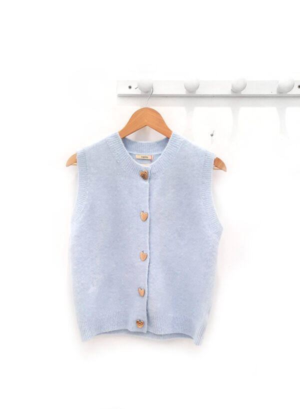 Chaleco azul Mael botones dorados