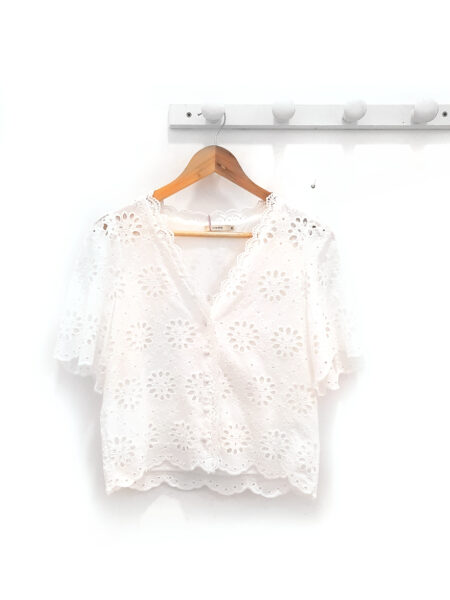 Chaqueta blanca calada Mandy