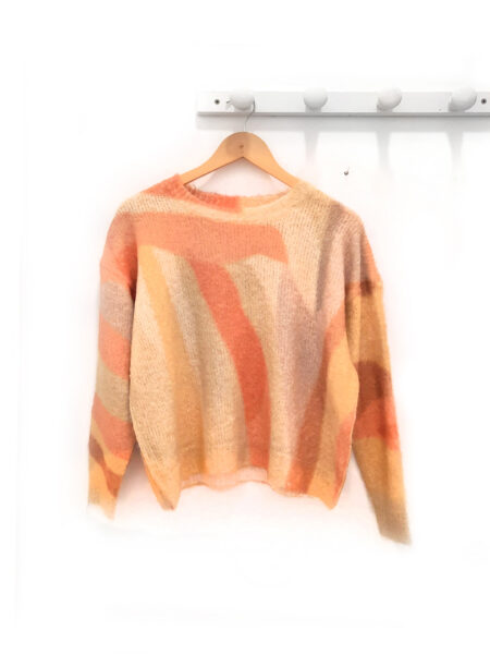 Jersey fondo amarillo pastel con estampado spring