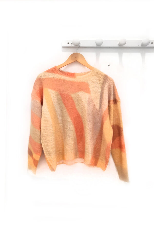 Jersey fondo amarillo pastel con estampado spring