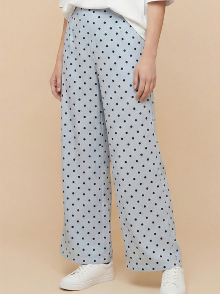Pantalon azul Balmudo de lunares