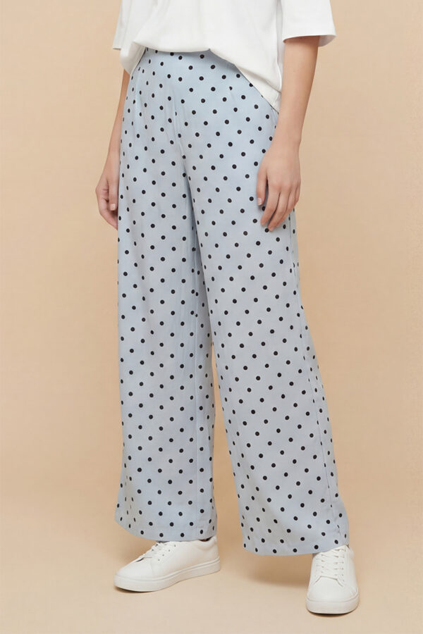 Pantalon azul Balmudo de lunares