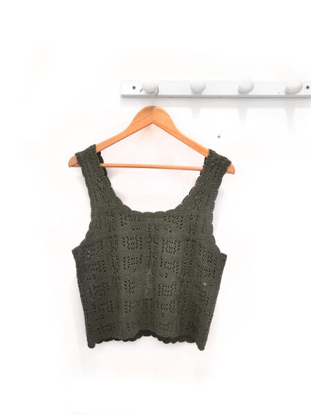 Top verde Liam de tiras