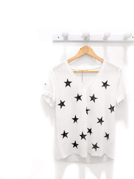 <span class="new">BERRIA/NEW</span> Camiseta blanca con estrellas Lur