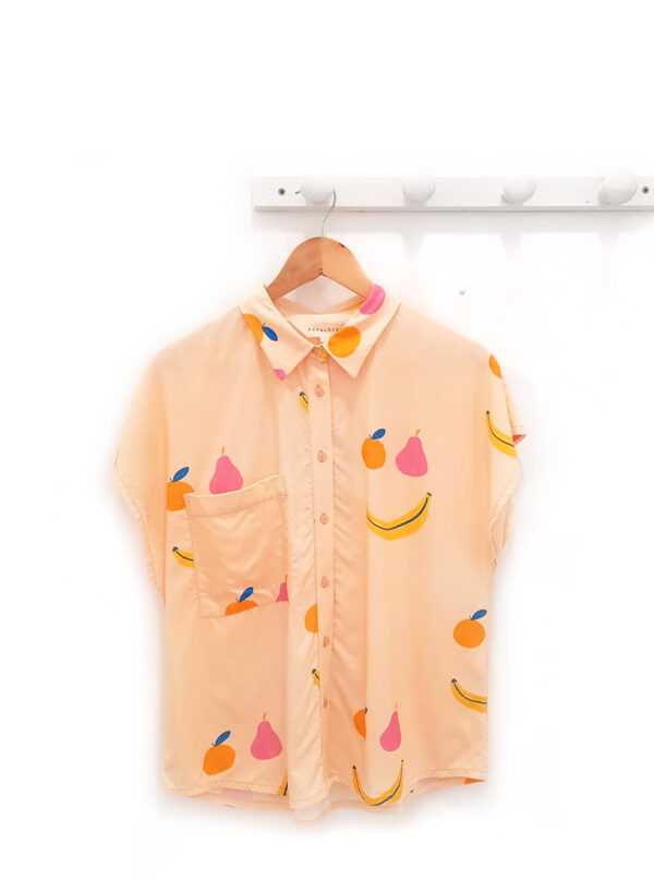 Camisa naranja Fruitis estampado veraniego