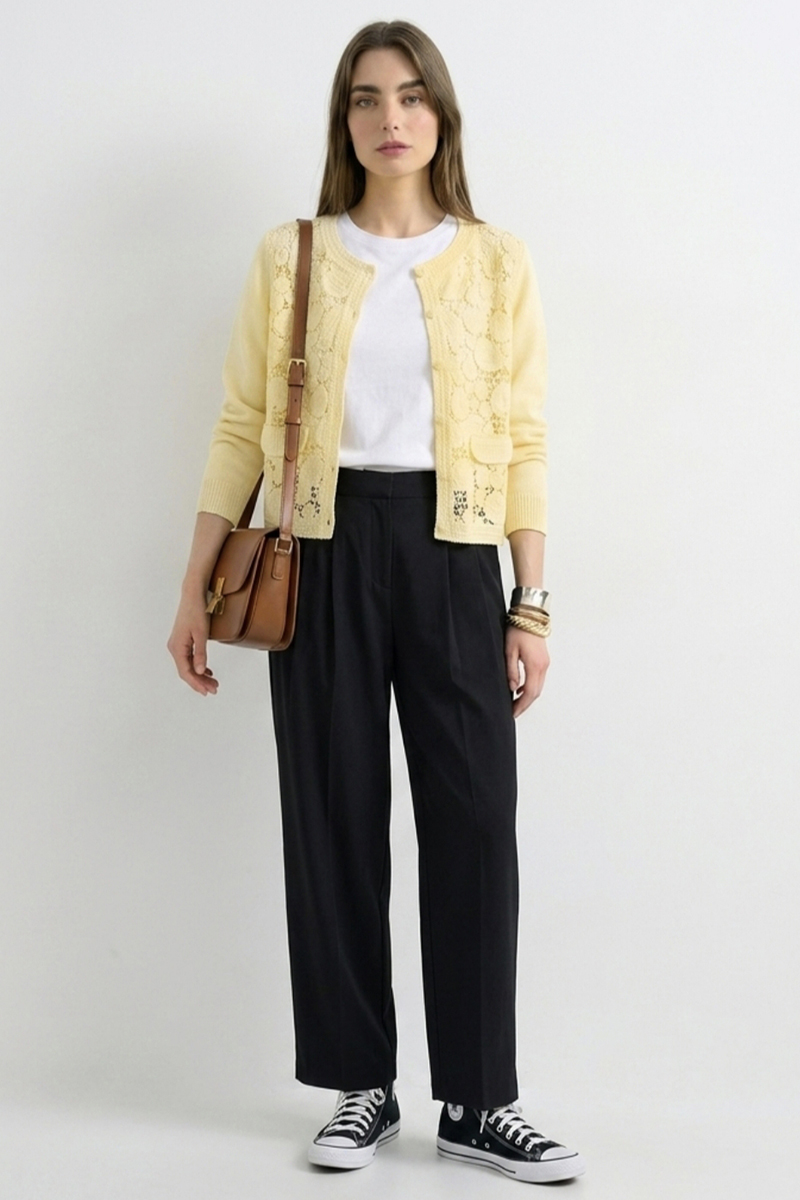 <span class="new">BERRIA/NEW</span> Chaqueta calada amarilla Sara